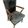 Single 1940's French Leather Desk Chair 36478