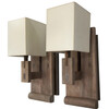 Pair of Limited Edition Walnut Sconces 40680