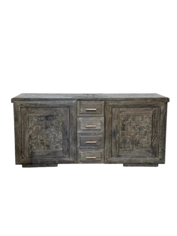 French 1940's Dark Cerused Oak Sideboard 79401