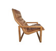 Pair of Danish Oak and Leather Lounge Chairs 40603
