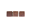 Set of (3) Belgian Leather and Oak Stools 36156