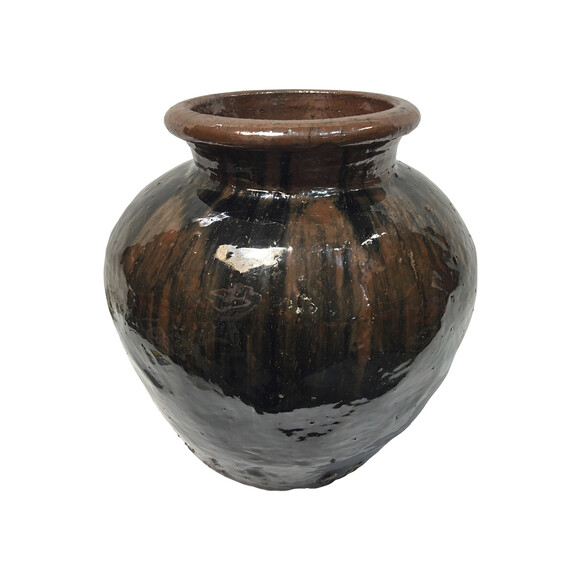 Large Black Glazed Ceramic Vessel from Central Asia 42643