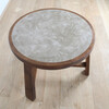 Lucca Studio Merlin Walnut and Concrete Side Table 43908