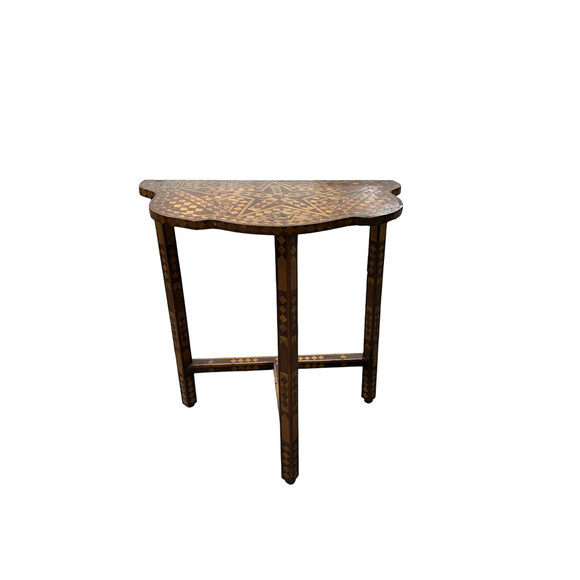 Circa 1900 Inlaid Demi Lune Table 76946