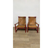 Pair of 1970's Saddle Leather Arm Chairs 72850