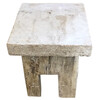 18th Century Wood Side Table with Limestone top 46260