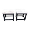 Pair of Walnut and Stone Top Side Tables 35472