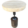 Limited Edition Walnut and Iron Element Side Table 40256