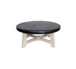 Lucca Studio Milton Round Leather Top Coffee Table 43175