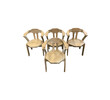 Set of (4) French Mid Century Dining Chairs 35634