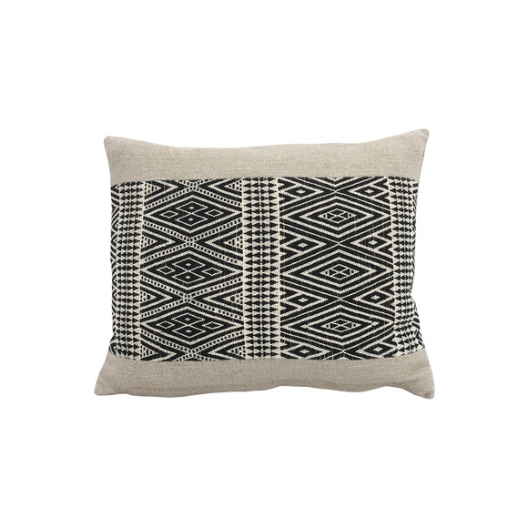 Limited Edition Tribal Black and Natural Embroidery Pillow 34210
