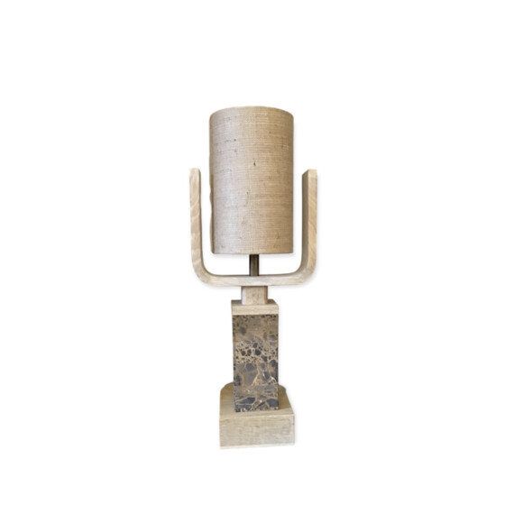 Limited Edition Oak and Stone Lamp 49434