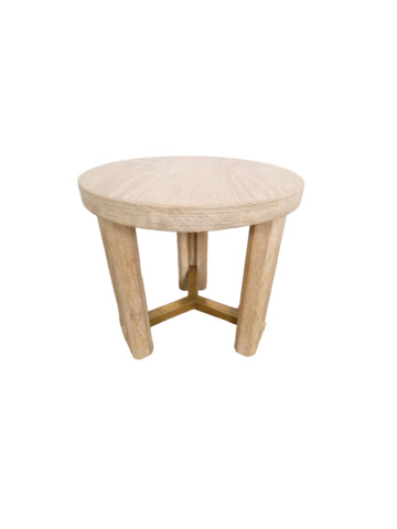 Lucca Studio Miles Oak and Bronze Side Table 47250