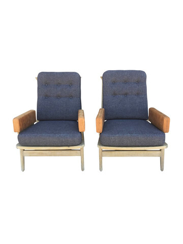 Pair of Lucca Studio Hudson Arm Chairs 41036