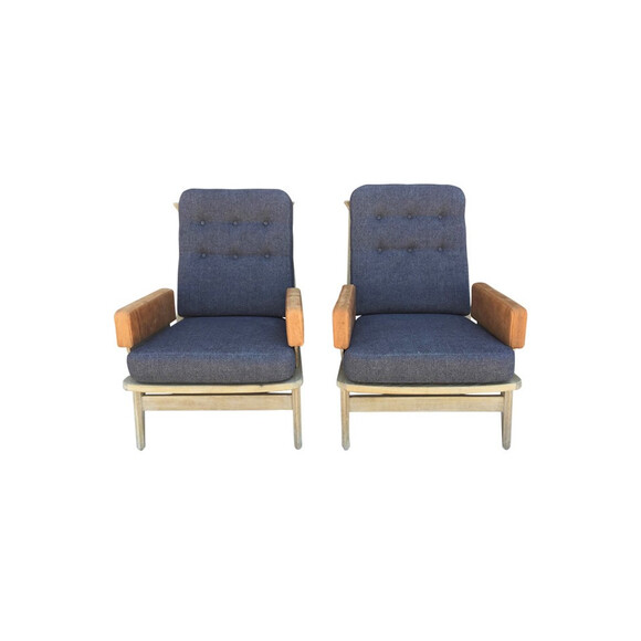Pair of Lucca Studio Hudson Arm Chairs 42386