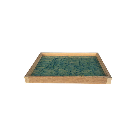 Limited Edition Oak Tray With Vintage Marbleized Paper 34577