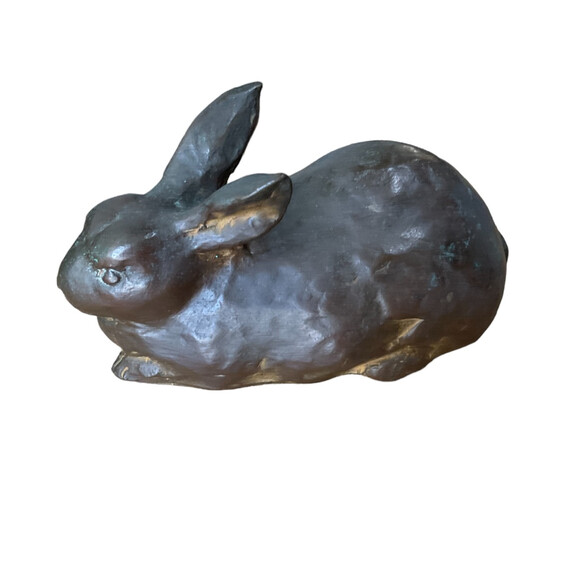 Vintage Japanese Bronze Rabbit Sculpture 73888