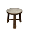 Lucca Studio Merlin Walnut and Concrete Top Side Table 71759