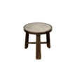 Lucca Studio Merlin Walnut and Concrete Top Side Table 70356