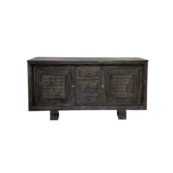 French 1940's Dark Cerused Oak Sideboard 75909