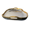 David Marshall Large Vintage Aluminum and Brass Tray 77412