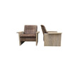 Pair of Limited Edition Oak and Leather Arm Chairs 37869
