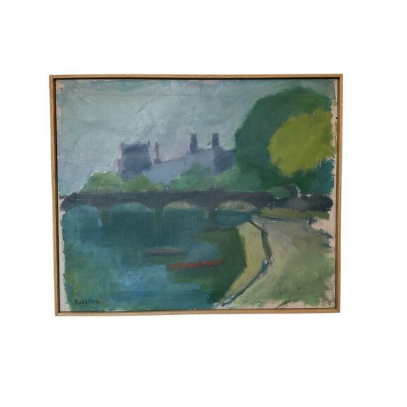 Vintage Danish Oil Painting 76858