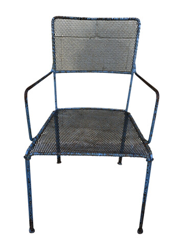 Unique French Mid Century Iron Chair 35093
