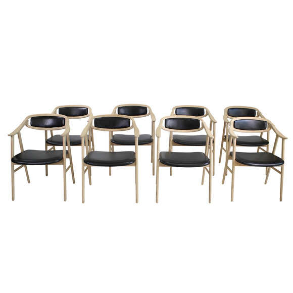 Set of (8) Lucca Studio Neve Dining Chairs 34775