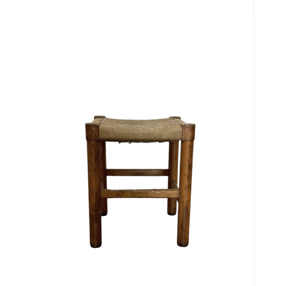 1960's French Rope and Oak Stool 74382