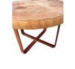 Lucca Studio Christopher Round Leather Coffee Table 39875