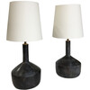 Pair of Limited Edition Wood Element Lamps 34688