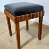 French Deco Burlwood and Leather Stool 70447