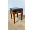 French Deco Burlwood and Leather Stool 70447