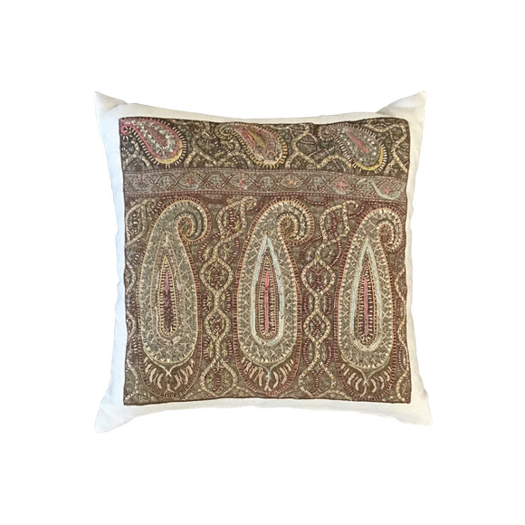 Exceptional 18th Century Embroidery Textile Pillow 34823