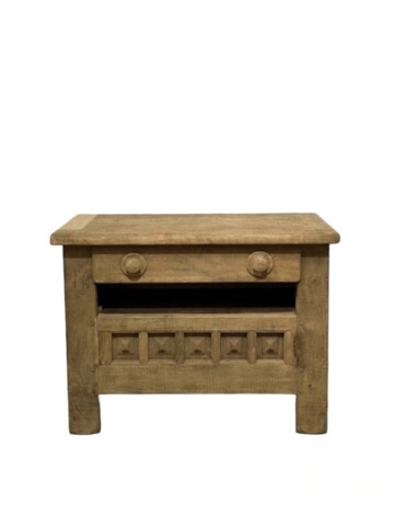 French 1960's Solid Oak Nightstand 77597