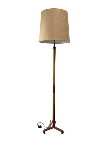Limited Edition Bronze and Saddle Leather Floor Lamp 65883