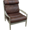 Single Danish Leather Arm Chair 43433