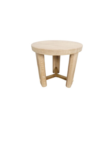 Lucca Studio Miles Oak and Bronze Side Table 47260