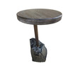 Limited Edition Stone and Oak Side Table 32757