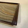 Limited Edition Walnut Tray with Vintage Italian Marbleized Paper 75813