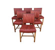 Set of (6)  Fritz Hansen, 1940s Leather Dining Chairs 40650
