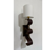 Pair of Lucca Studio Currier Sconces in Bronze and Leather 76254