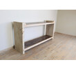 Limited Edition Oak and Vintage Leather Console 43025