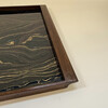 Limited Edition Walnut Tray with Vintage Italian Marbleized Paper 76016