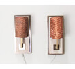 Pair of Limited Edition Vintage Woven Copper Shade Sconces 43158