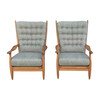 Pair of Guillerme & Chambron Oak Armchairs 44073
