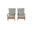 Pair of Guillerme & Chambron Oak Armchairs 44073