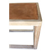 Lucca Studio Macy Table with a Vintage Leather top 39650