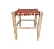 Lucca Studio Thelma Woven Leather Stool 38874
